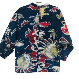 Y2K Batik‎ Jacket Womens Abstract Streetwear Artsy Oversized Asian Size XL